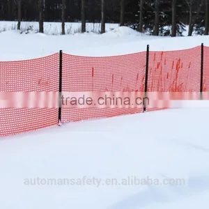 Plastic Reflective Orange Safety Snow Fence thumbnail-1