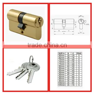 High Quality Anti-drill Brass Door Lock Cylinder With Competitive Price thumbnail-1