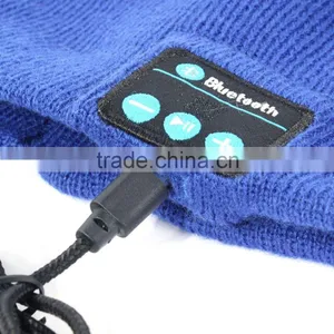 Soft Warm Beanie Hat Wireless Bluetooth Smart Cap BT Headset Headphone Speaker Mic Bluetooth Hat thumbnail-6