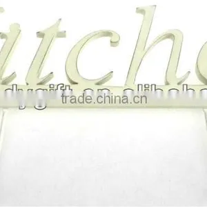 Home Decoration Kitchen Letter With Four Hooks Cream Wooden Hanging Hooks thumbnail-1