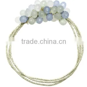 New Woman Elastic Hairband Beads Colourful Hairband Handmade Hair Accessories Demin Flower Headband thumbnail-2