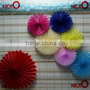 Pinwheel Paper Fan,!!!colorful Tissue Paper Fan for Decoration thumbnail-2
