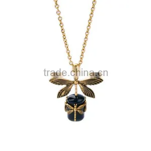 Gold Filled Dragonfly Charm Necklaces thumbnail-1