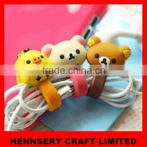 Customized Shape and Logo Soft Pvc Rubber Wire Organizer thumbnail-1