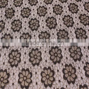 Great Design With Competitive Price Knitting Polished Heavy Cotton Nylon Lace Fabric for Evening Long Dresses thumbnail-5
