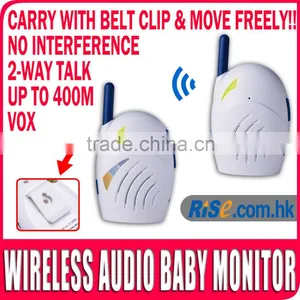 Sound Digital 2 Way Talk VOX 400M 2.4Ghz Clip Infant Wireless Audio Baby Monitor thumbnail-1