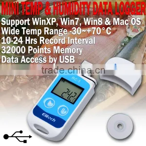 Temperature Humidity Mini USB 21000 Redings LED Indicator Data Logger thumbnail-1