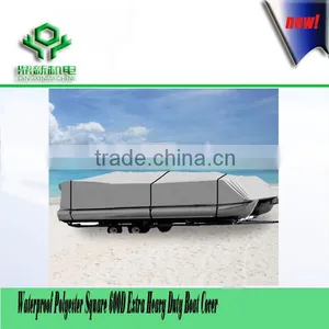 Waterproof Polyester Square 600D Extra Heavy Duty Boat Cover thumbnail-1