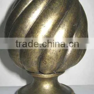 Bronze Flame Curtain Rod Finials Decorative Curtain Rods And Finials thumbnail-6