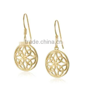925 Silver Celtic-Knot Round Drop Jewelry Earrings thumbnail-1