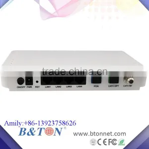 Fast Ethernet FTTH Fiber Optical CATV GEPON ONU With 4 LAN Ports thumbnail-1