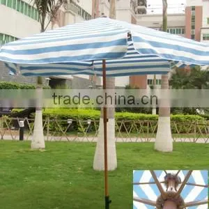Wooden Color Coated Aluminum Garden Umbrella, Decorative Garden Umbrellas, Outdoor Sun Garden Umbrella thumbnail-1