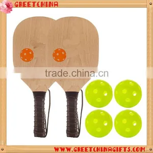 Wood and Carbon Pickleball Paddle Racket thumbnail-5