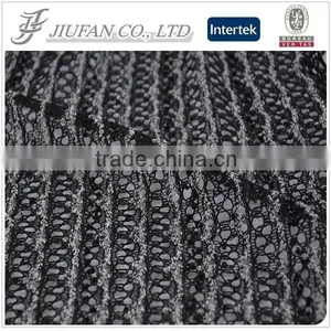 Jiufan Textile 2015 High Quality Fancy Fabric TR Sequined Knit Stripe Fabric For Sweater thumbnail-1
