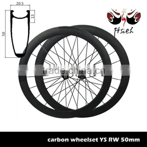 700C 50mm Carbon Lightweight Wheels Clincher, Tubeless Carbon Lightweight Wheels Road Bike Wheels thumbnail-2