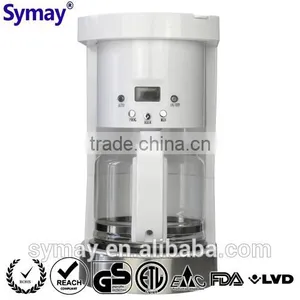 Digital Coffee Maker With SS Decoration, 1.25L, 10 Cups, Glass Carafe, Kitchen Accessory, Filter thumbnail-2