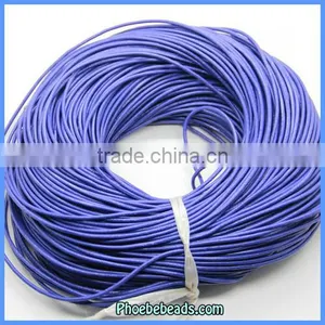 Wholesale 2mm Lavender Colored Round Genuine Leather Cords GLC-R2010 thumbnail-1