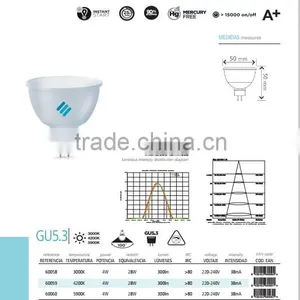 Led Bulb GU5 GU5.3 MR16 Lamp Spotlight Spot Light Bulb 4W Cheap Price 100 Degree CE RoHS Certificates 50mm 300LM thumbnail-6