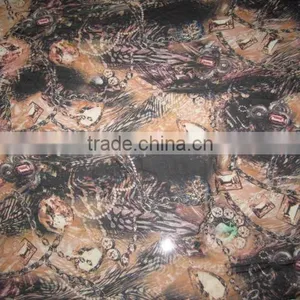 Animal Digital Printing Elastic Satin Fabric For Luxury Dress thumbnail-1