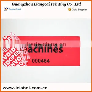 Colorful Print Pvc Sticker Void Logo Transperant Pvc Void Sticker thumbnail-2