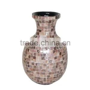 Decorative Mother of Pearl Vase Gift From Natural Material thumbnail-1