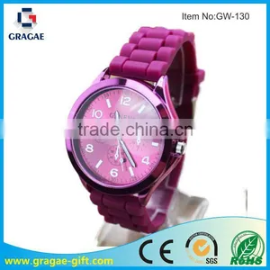 Popular Geneva Quartz Silicone Watch thumbnail-1
