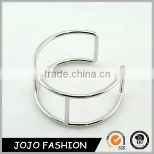 China New Silver Jewelry Bar Setting Bracelet Wide Silver Bracelet for Women thumbnail-1