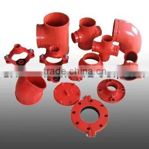 Red Ductile Iron Grooved Pipe Fittings thumbnail-1