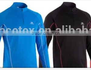 Mens Spring Autumn Long Sleeve Ruuning Shirt Black thumbnail-3