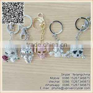 Beautiful Gifts Head Large Diamond Metal Big Silver Key Ring thumbnail-4