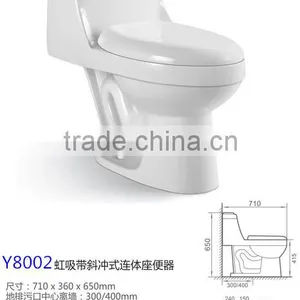 Ceramic Siphonic One-piece Closet Toilet Sanitary Ware Toilet Manufacturer Y8002 Quality Choice thumbnail-3
