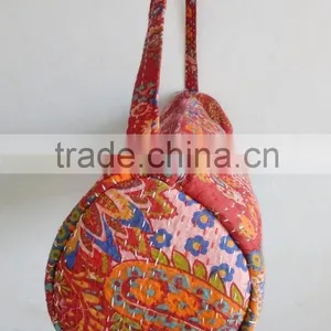 Ethnic Bag Shoulder Yoga Bag Tote Bag Yoga Mat Bag Cross Body Hippie Satchel Shoulder Bag Handmade Kantha Bag Embroidery Bag thumbnail-3