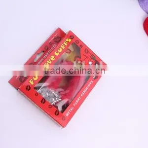 2016 Cartoon Plush Handcuffs For Sexy Adult Games, Funny Metal Handcuffs Love Products thumbnail-3