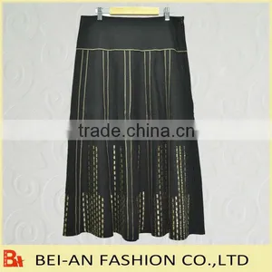 Black Fancy Woolen Skirt for Women thumbnail-1