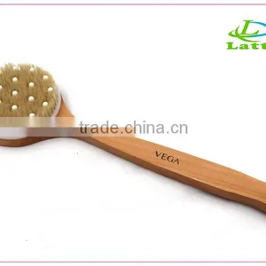 Double Side Wooden Bath Body Brush With Natural Loofah and Bristle Quality Choice thumbnail-5
