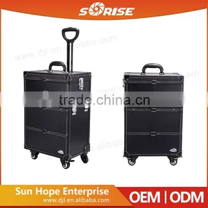 High Quality Factory Supplier Rolling Station With Mirror Trolley Makeup Case thumbnail-1