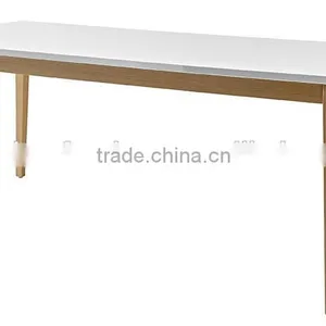 DT- 4073 4 Seater Modern White Wooden Dining Table thumbnail-2