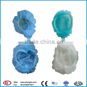 Disposable White Double Elastic Mob Cap Take-off thumbnail-1