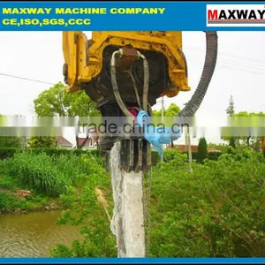 MAXWAY Hydraulic High Frequency Vibratory Pile Drawing Machine for Cement Pile , Cement Pile Machine , Model: DZJ250 thumbnail-2