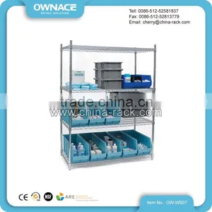 Light Duty Chrome Metal Garage Wire Shelving thumbnail-1