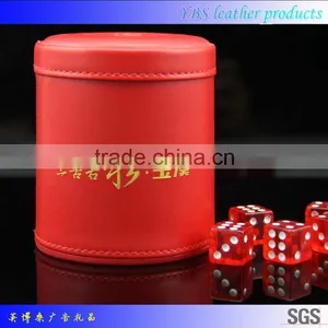 Factory Direct Hot Sale pu Leather Dice Cup With Dices thumbnail-1