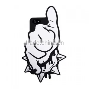 3D Hand/ Middle Finger & Finger Style Silicone Case Cover for IPhone 5 5g thumbnail-1