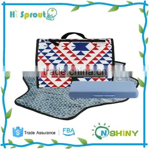Colorful Triangle Design Baby Changing Station thumbnail-1