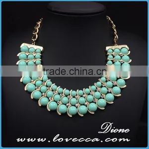 Luxury Classy Women Fashion Gold Alloy Exaggerate Statements Crystal Gift Necklace Wholesale thumbnail-5