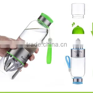 Trade Assurance Stainless Steel Juicer Color Glass Fruit Infuser Water Bottles thumbnail-2