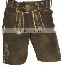 BROWN LADIES SUEDE LADERHOSEN SHORT PAKISTAN SIALKOT thumbnail-1