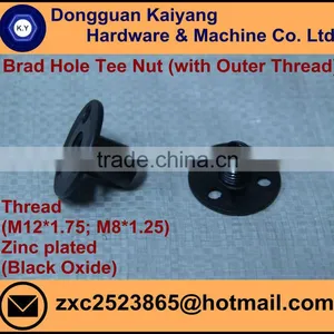 Outer Threaded Brad Hole Tee Nut (For Sofa and Large Furniture to Connect the Joint); Black Oxide thumbnail-3