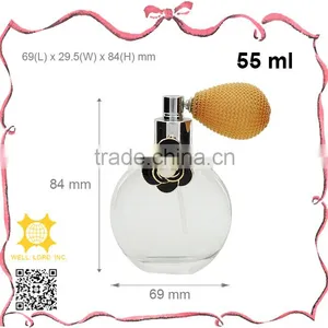 Design Frosted Glass 25ml Fragrance Spray Bottle With Rose Decoration thumbnail-2