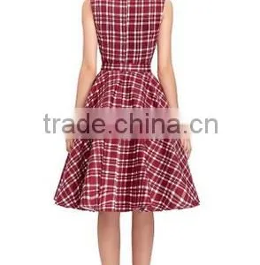 Sleeveless Cotton Vintage Swing Dress thumbnail-3
