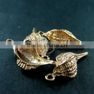 12x22mm 14K Light Gold Plated Sea Shell DIY Pendant Charm Supplies Findings 1850185 thumbnail-2